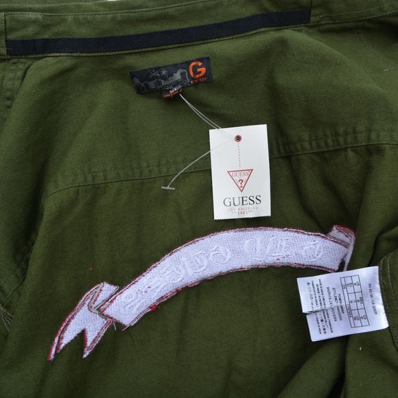 New G by GUESS Men's Sweater Shirt -Army Green - Picture 8 of 8